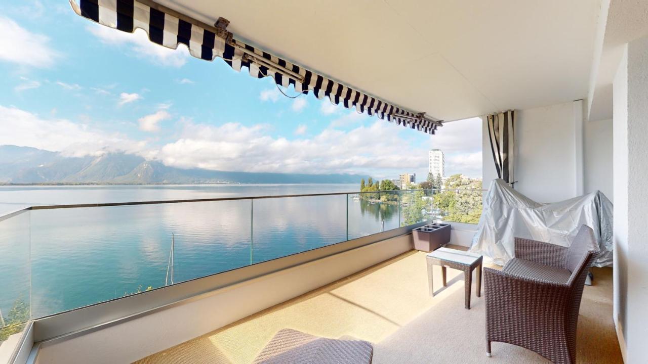 Lakefront Apartment With Exceptional View Territet Exterior photo